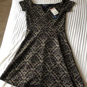 Brand New Gold and Black Patterned Dress